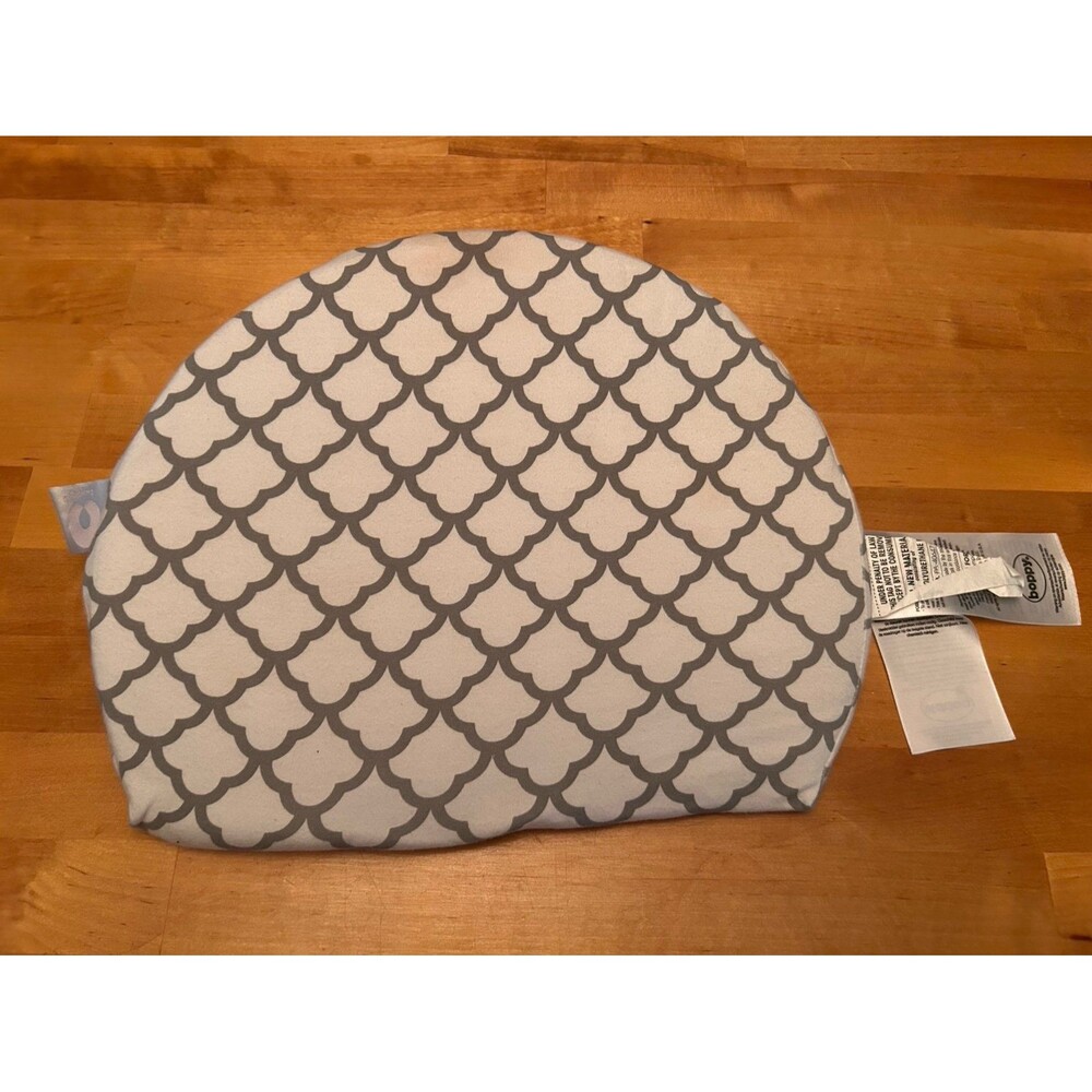 Boppy Brand Gray and White Pregnancy Wedge Pillow